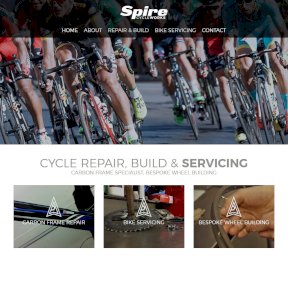 Spire Cycleworks website by The Web Booth
