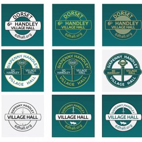 Sheet of logos for Sixpenny Handley Village Hall